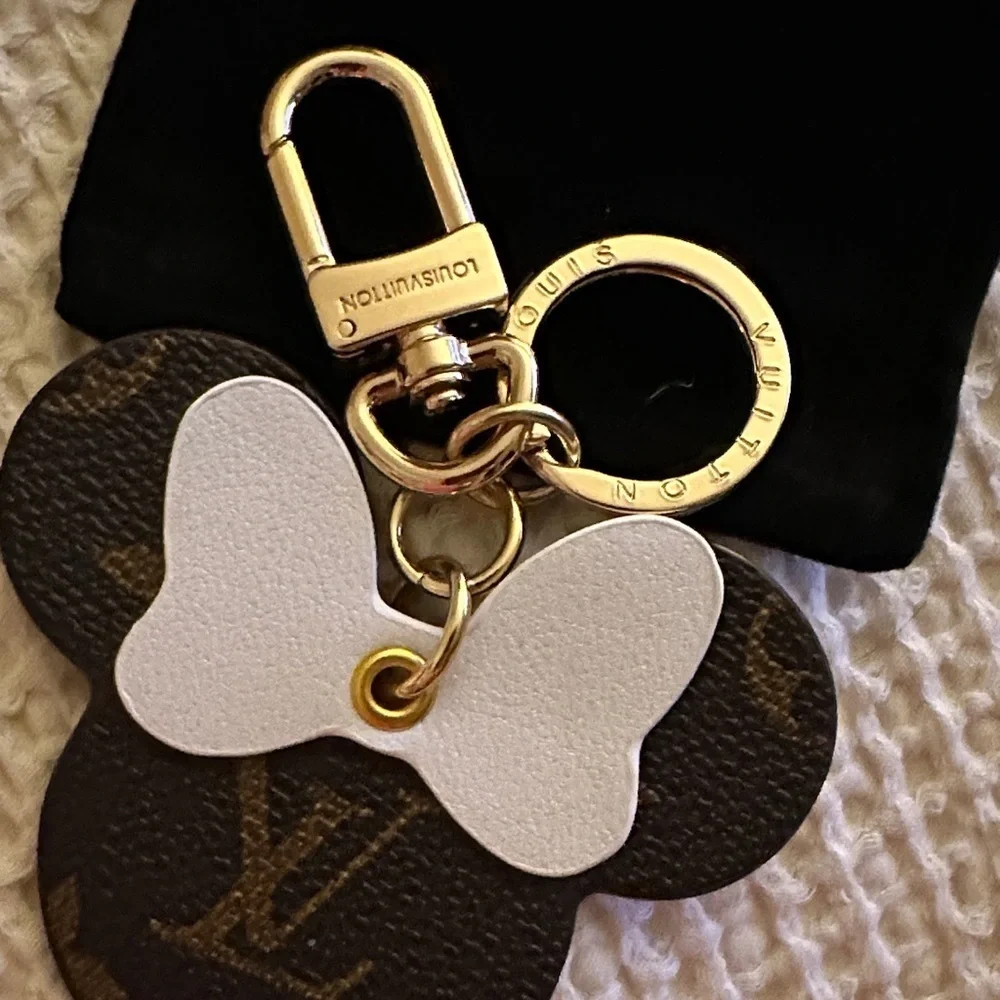 Keychain/Bag Charm Minnie Mouse Brown and White Ears with unbranded dusty.